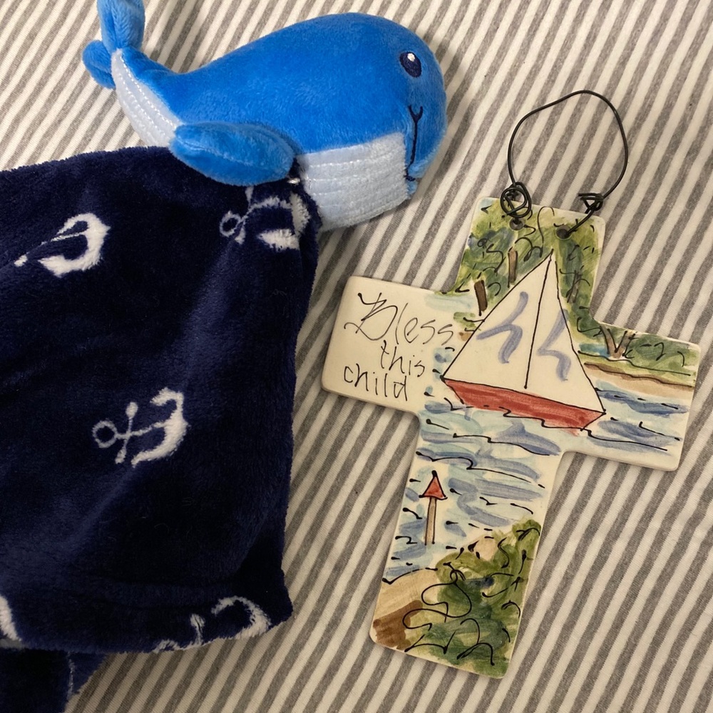 Hand painted Ceramic cross